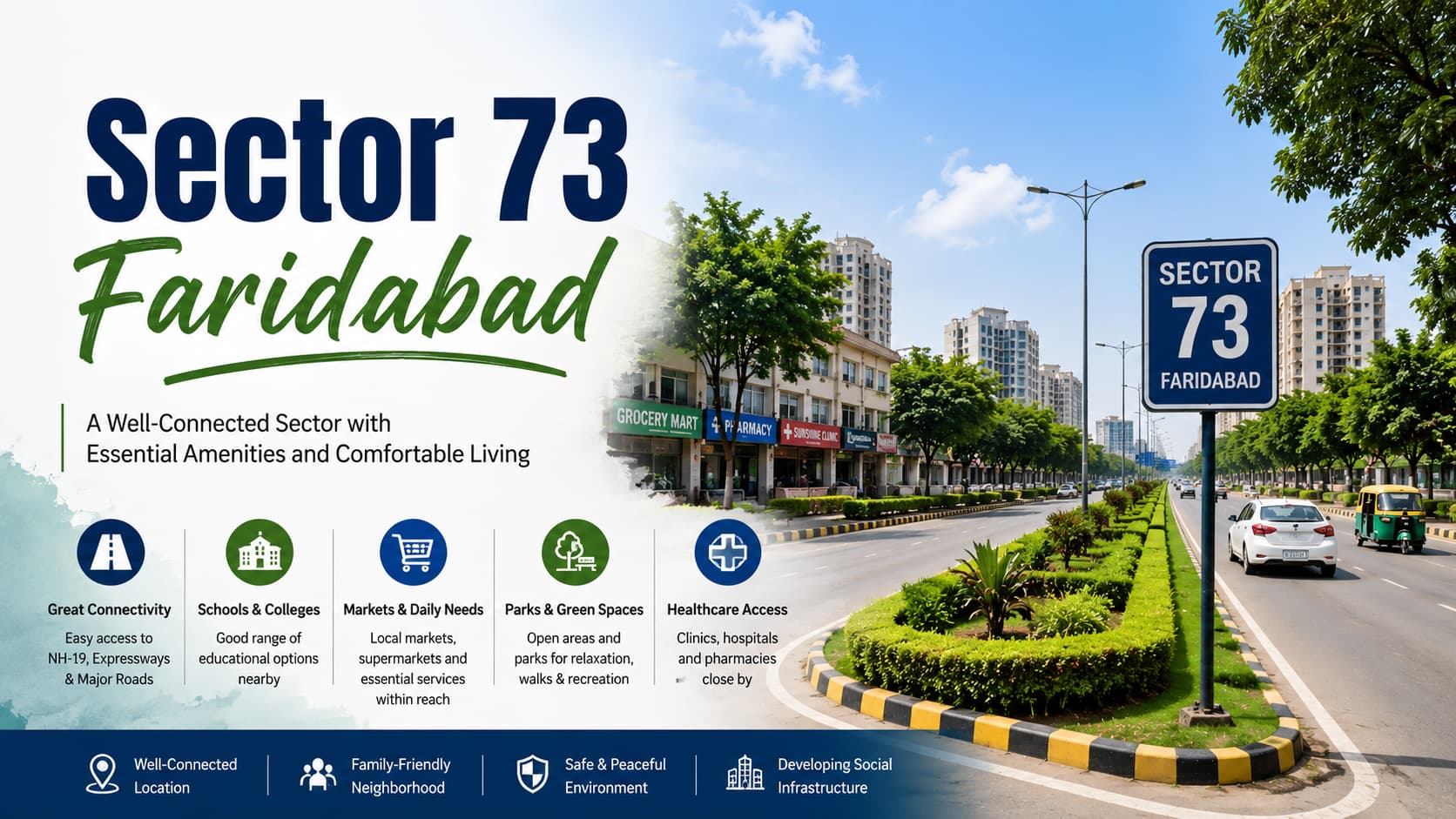 Sector 73 Faridabad Locality Guide | Roads & Everyday Life
